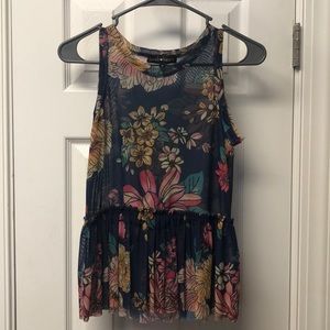 NWOT Floral Print Sleeveless Top